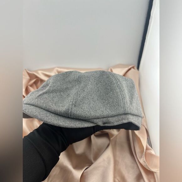 Classic Dark Grey Wool Newsboy Cap - Picture 5 of 8